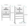 Towel Drying Rack with 6 Bars Aluminum Frame